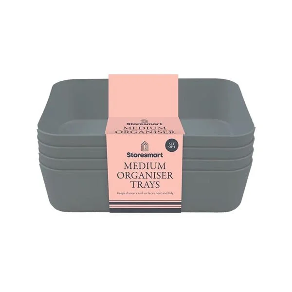 - Pet stroller can be taken on the planeStoresmart Medium Organiser Trays 4 Pack