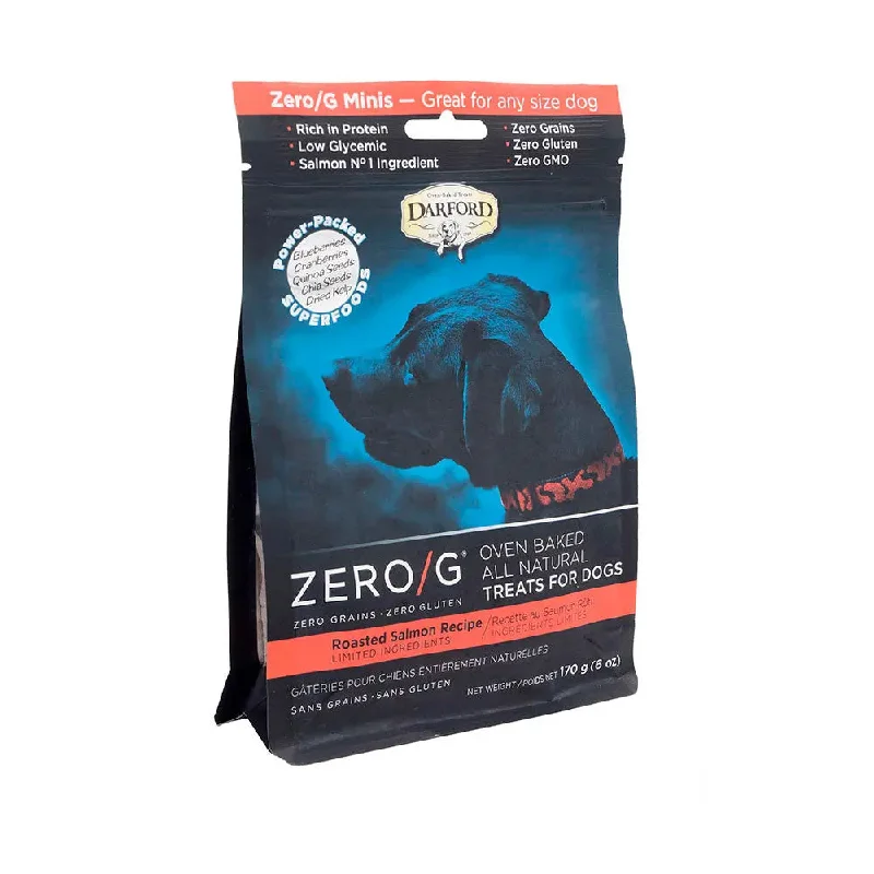 - Air box TSA certified check-inDarford® ZERO/G® Minis Roasted Salmon Dog Treat 6 Oz