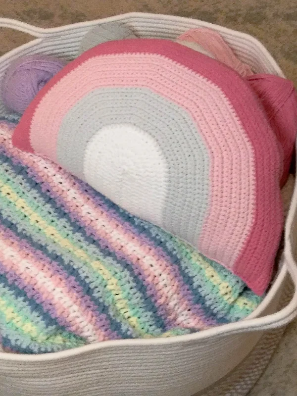 - Organic cotton dog bibsRainbow Pillow (Crochet) - Version 2