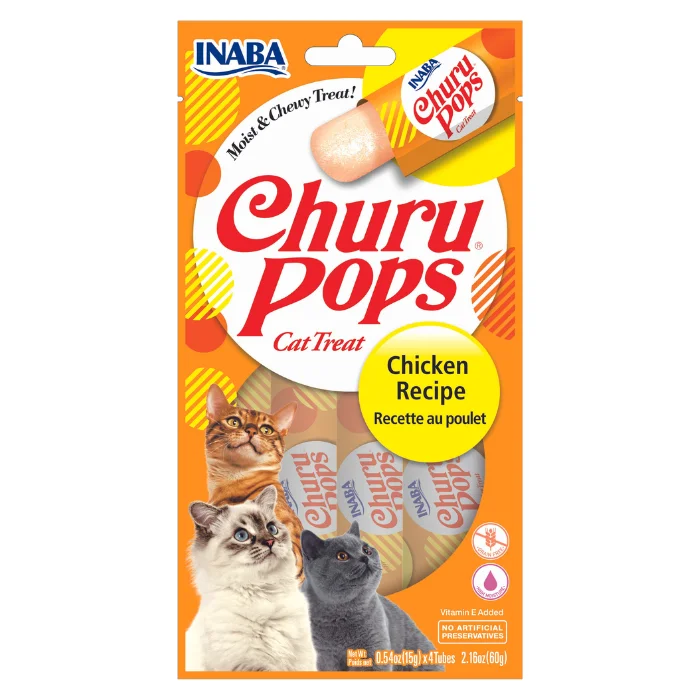 - Cat food for multi-cat households Churu Pops Cat Treats - Chicken Recipe (4 sticks x 15g) - Cat food for multi-cat households Churu Pops Cat Treats - Chicken Recipe (4 sticks x 15g)