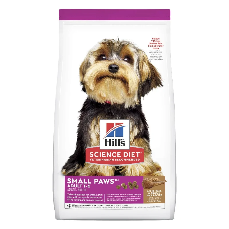 - Dog food helps the digestive systemHill's Science Diet Small Paws Lamb & Rice Adult Dry Dog Food 2.04kg