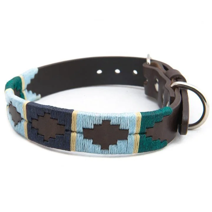 - Durable nylon dog leash wholesalePioneros Argentinian Gaucho Polo Leather Dog Collar Brown Green Blue Navy