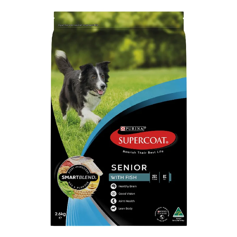  -Cost-effective dog foodSupercoat Senior Fish Adult Dry Dog Food