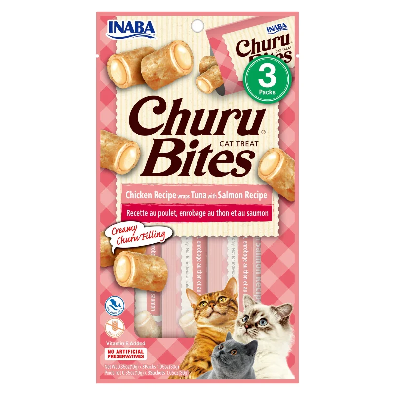 - Digestive care cat food Churu Cat Treats Bites - Chicken Wraps With Tuna & Salmon Recipe (3 packs x 10g) - Digestive care cat food Churu Cat Treats Bites - Chicken Wraps With Tuna & Salmon Recipe (3 packs x 10g)