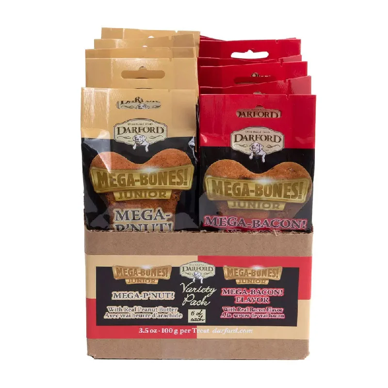 - Dog disposable foam shower gelDarford® Mega Bone JR Variety Pack Bacon & Peanut Butter 6 Each Flavor - Dog disposable foam shower gelDarford® Mega Bone JR Variety Pack Bacon & Peanut Butter 6 Each Flavor
