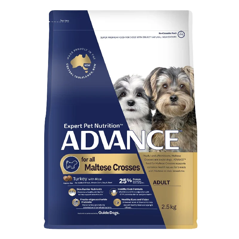  -High-fiber dog foodAdvance Maltese Crosses Turkey & Rice Adult Dry Dog Food