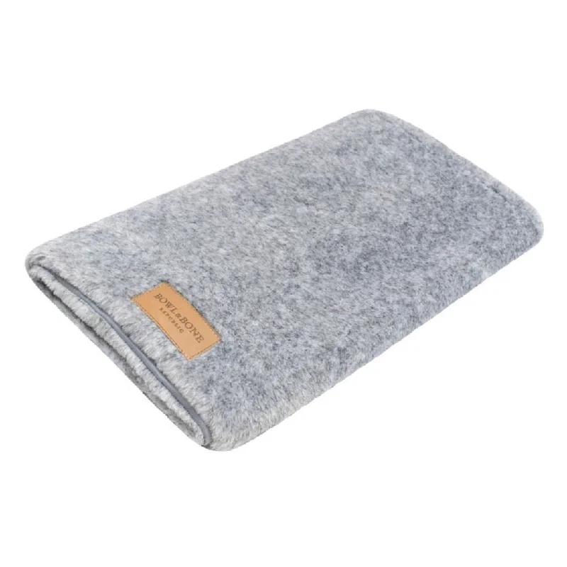 - Postoperative pet anti-licking Elizabethan collarBowl and Bone Nap Grey Fur Dog Blanket