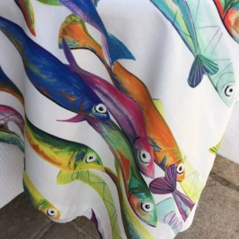 - Parrot climbing and standing wooden frameTessitura Toscana Telerie Poisson Bleu Tablecloth 170 x 270cm - Parrot climbing and standing wooden frameTessitura Toscana Telerie Poisson Bleu Tablecloth 170 x 270cm