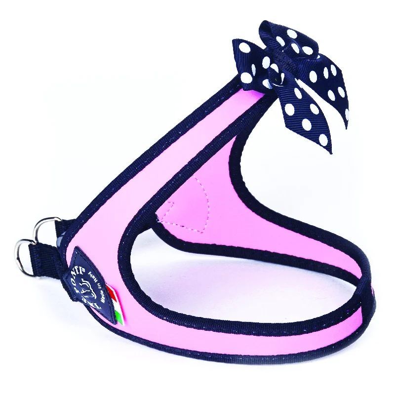 - Winter warm clothes for short-haired dogsTre Ponti Easy Fit Fashion Pink Dog Harness with Polka Dot Bow