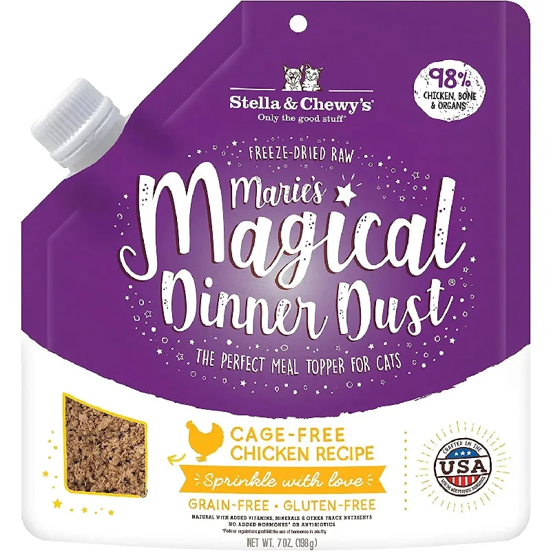 -Splash-proof food bowl AND Anti-choking slow food bowlStella & Chewys Cat Freeze-Dried Marie Magical Dinner Dust Chicken 7Oz -Splash-proof food bowl AND Anti-choking slow food bowlStella & Chewys Cat Freeze-Dried Marie Magical Dinner Dust Chicken 7Oz