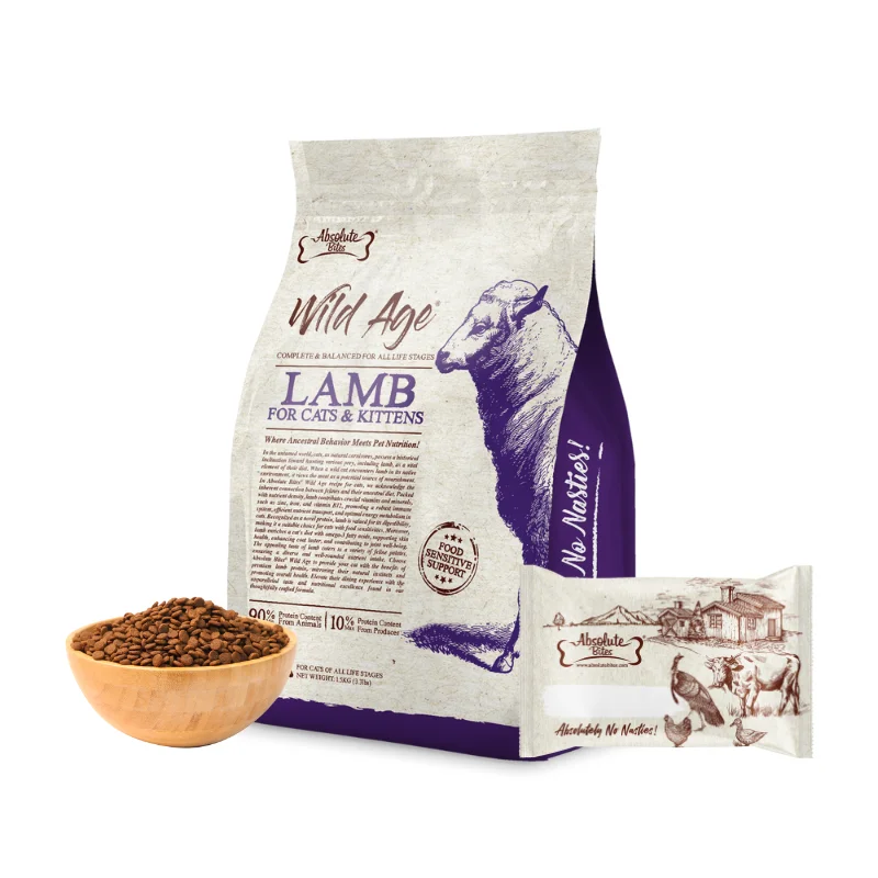    - High-protein cat food  Absolute Bites Wild Age Dry Cat Food - Lamb (Sample)