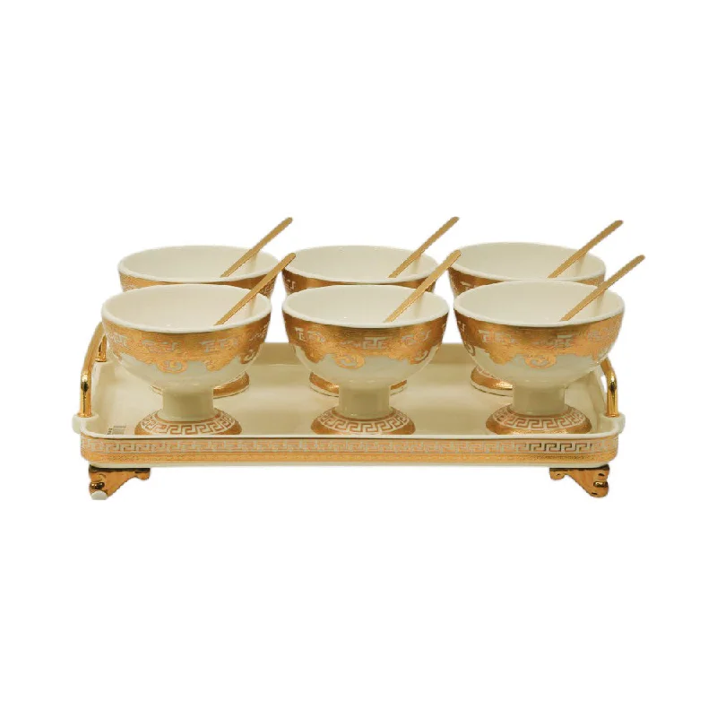  -Splash-proof food bowl AND Anti-choking slow food bowlICE CREAM CUP SET 13PC CS0023-W2