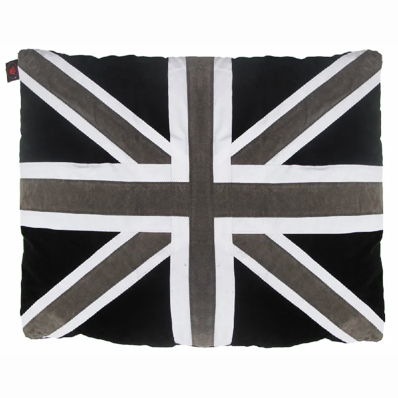 - Teething and chewing toys for puppiesCreature Clothes Union Jack Dog Doza Bed In Grey, Black & White