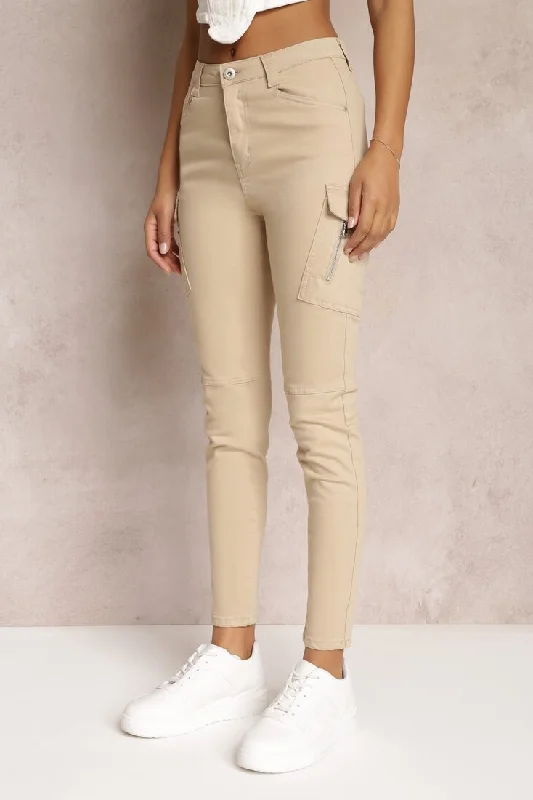 Meadow Stone Skinny Cargo Trousers