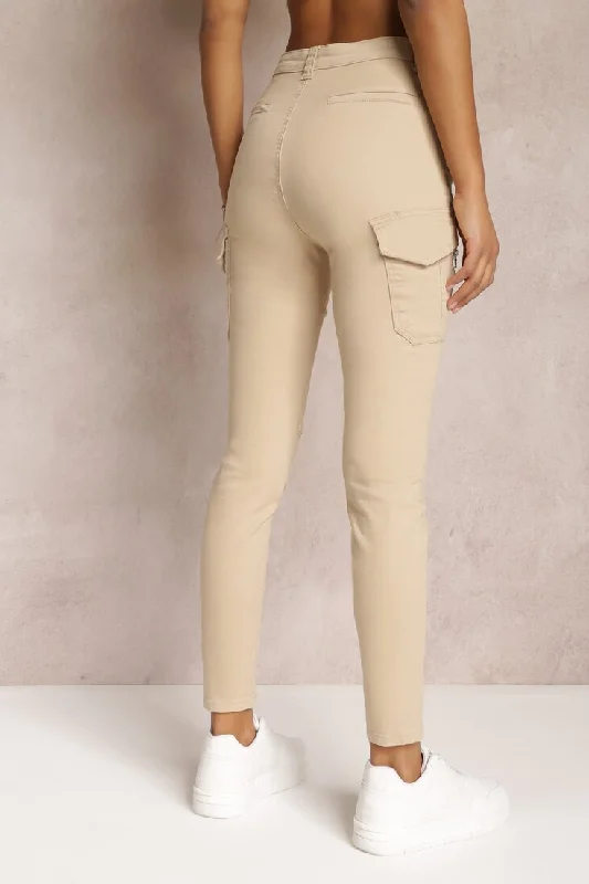 Meadow Stone Skinny Cargo Trousers