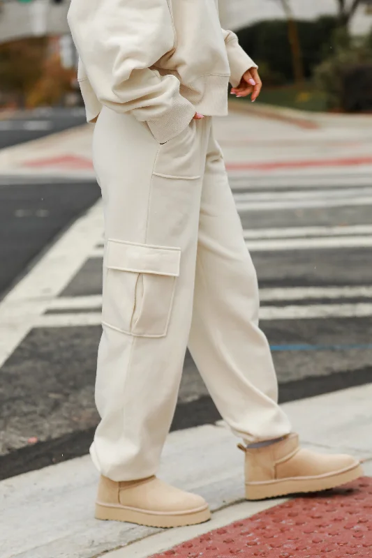 FINAL SALE - Comfy Pursuit Fleece Cargo Jogger Sweatpants - DOORBUSTER