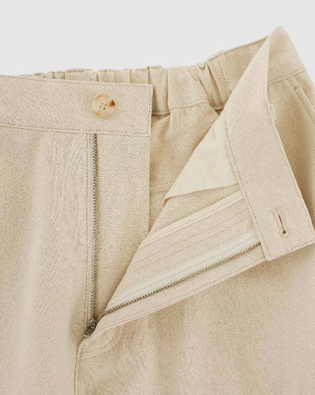 Ivory Ribbon Tie Cargo Pant