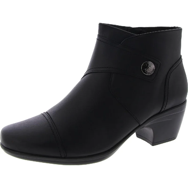 Womens Leather Comfort Ankle Boots