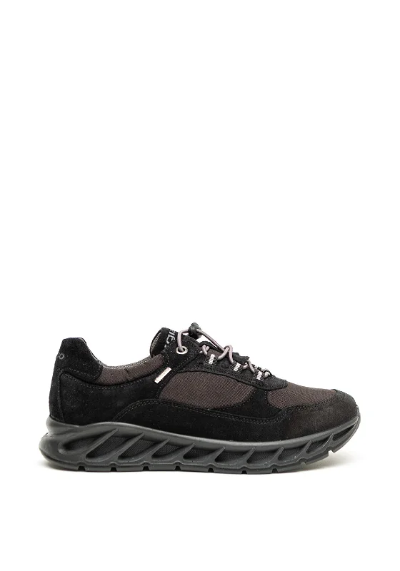 Igi & Co. Suede Goretex Bungee Cord Trainers, Black