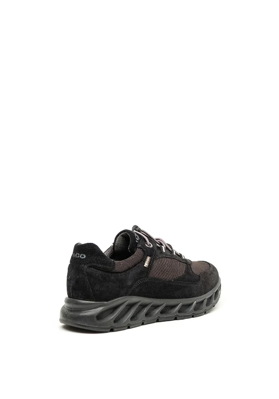 Igi & Co. Suede Goretex Bungee Cord Trainers, Black