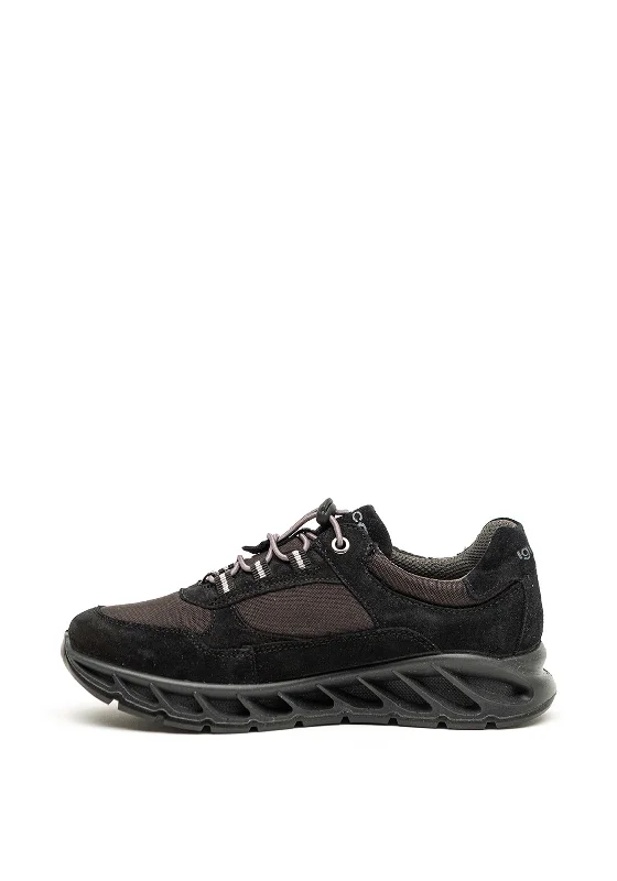 Igi & Co. Suede Goretex Bungee Cord Trainers, Black