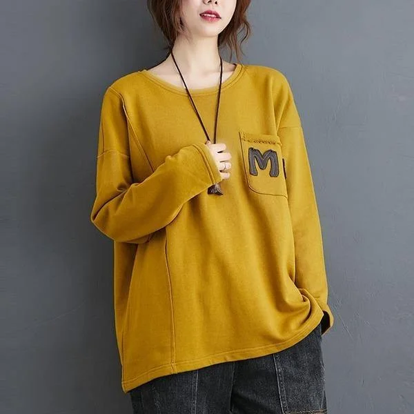 100% Cotton Women Casual Sweatshirt Style O-neck Loose Female Long Sleeve Pullovers Hoodies